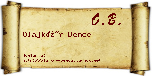 Olajkár Bence névjegykártya